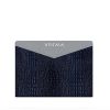 Smooth Plain Grey leather & textured navy blue Leather passport case for both men & women