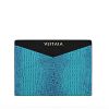 Smooth Plain Black & turquoise Leather passport case in US