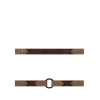 Beige & Two-tone brown textured leather Bracelets for women