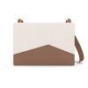 White & Beige professional office bag with side sling
