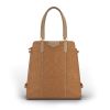 lightweight & spacious shoulder bag in textured brown leather