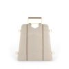 Handheld Laptop Bag in White Leather