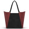 Premium Black & Red leather backpack & shoulder bag
