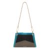 Premium Leather Shoulder sling Bag with flap pocket available in Turquoise blue color