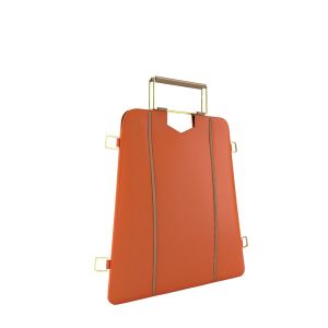 Bright Orange Leather Waterproof Lightweight Laptop Bag for Women