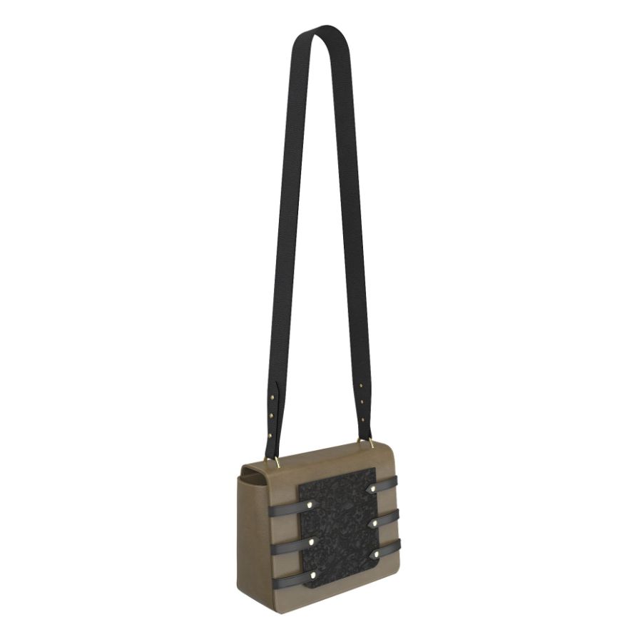 Asteria Crossbody Leather Handbag | Copper & Black